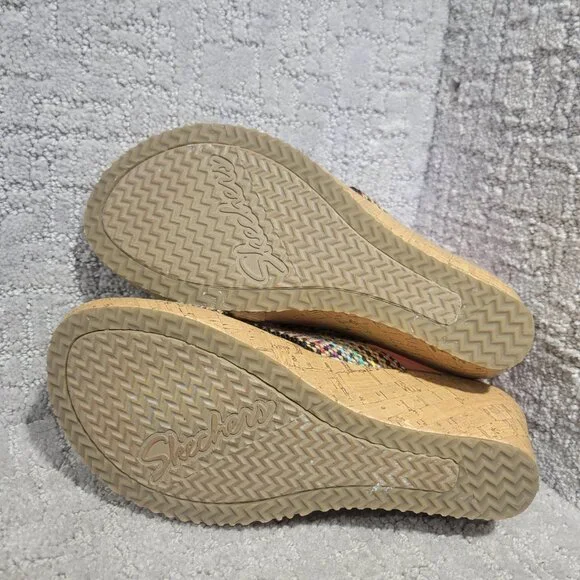 Skechers Beverlee Women's Size US 8 Rainbow Wedge Cross Strap Sandals - Picture 9 of 10